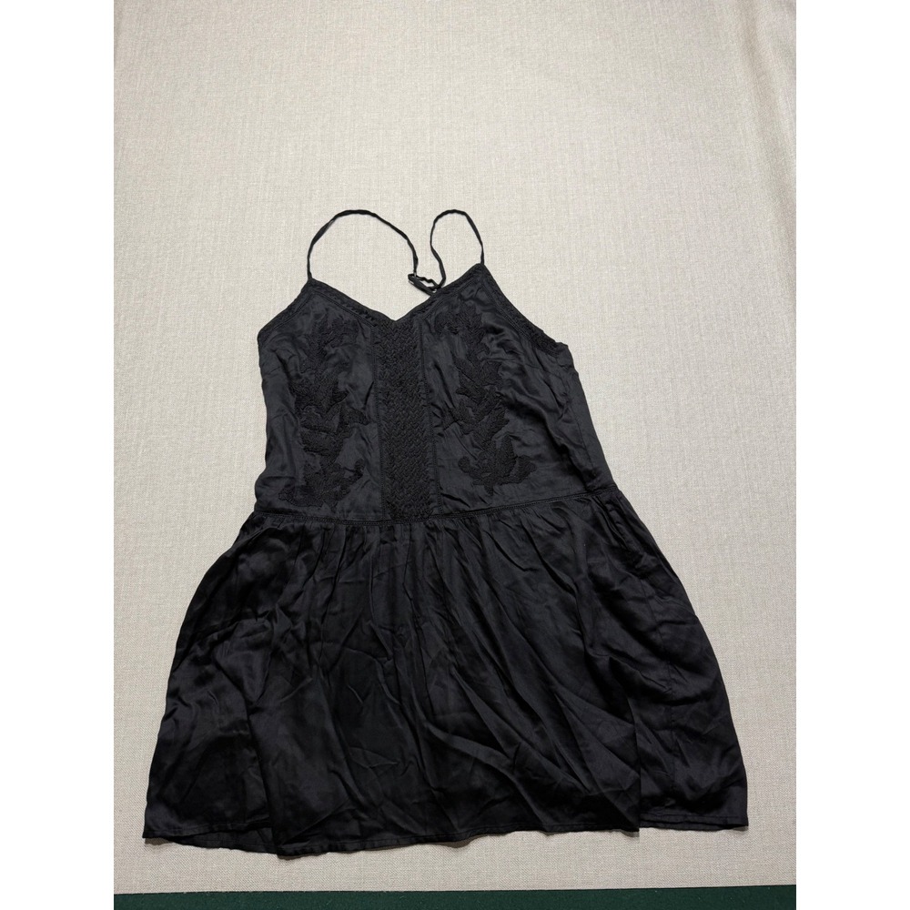 Amuse Society Charis Embroidered Mini Dress Black Beach Vida Bling Medium‎